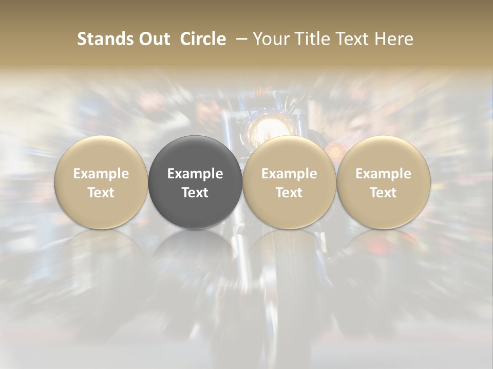 Blurred Bike Riders Rushing At City Street PowerPoint Template