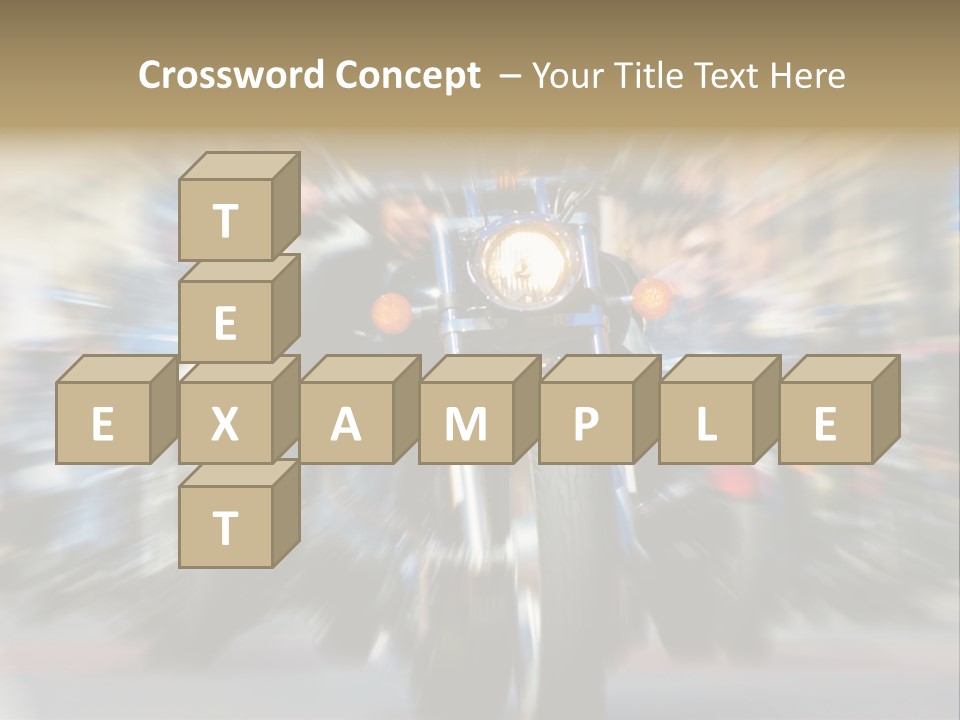 Blurred Bike Riders Rushing At City Street PowerPoint Template