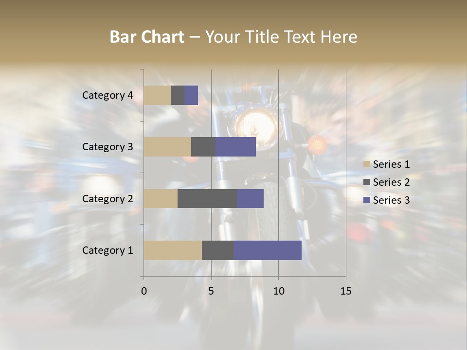 Blurred Bike Riders Rushing At City Street PowerPoint Template