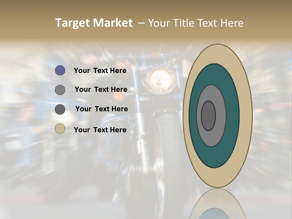 Blurred Bike Riders Rushing At City Street PowerPoint Template