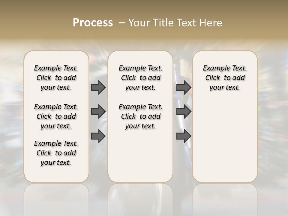 Blurred Bike Riders Rushing At City Street PowerPoint Template