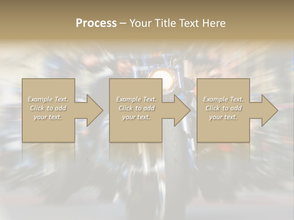Blurred Bike Riders Rushing At City Street PowerPoint Template