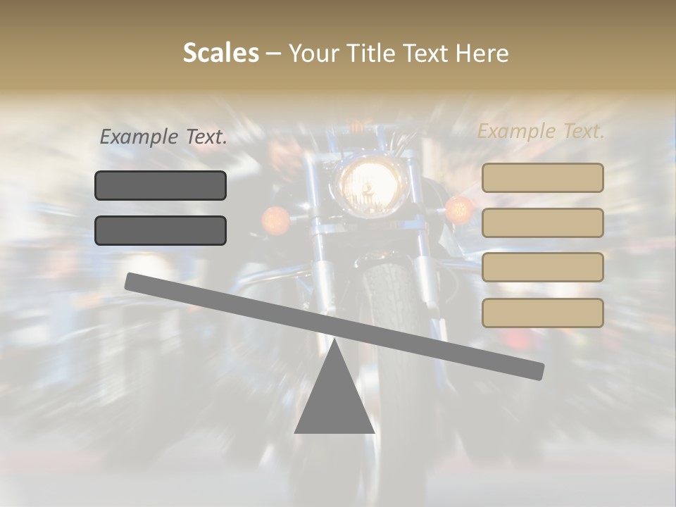 Blurred Bike Riders Rushing At City Street PowerPoint Template