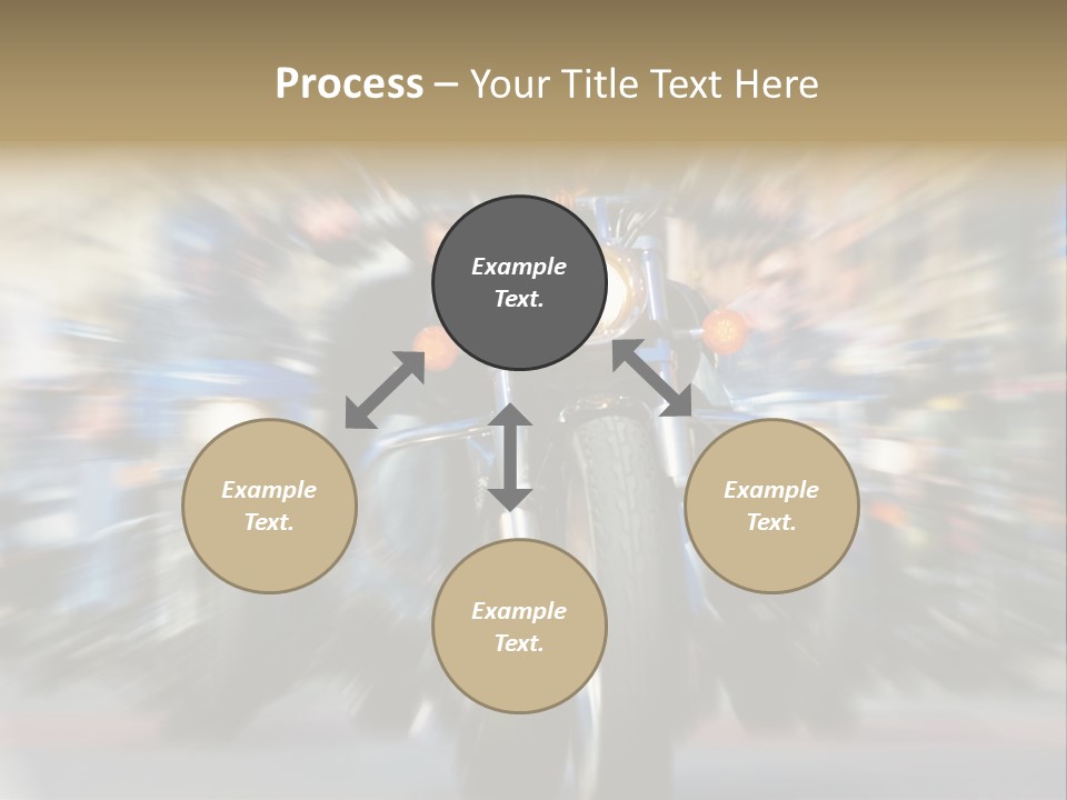 Blurred Bike Riders Rushing At City Street PowerPoint Template