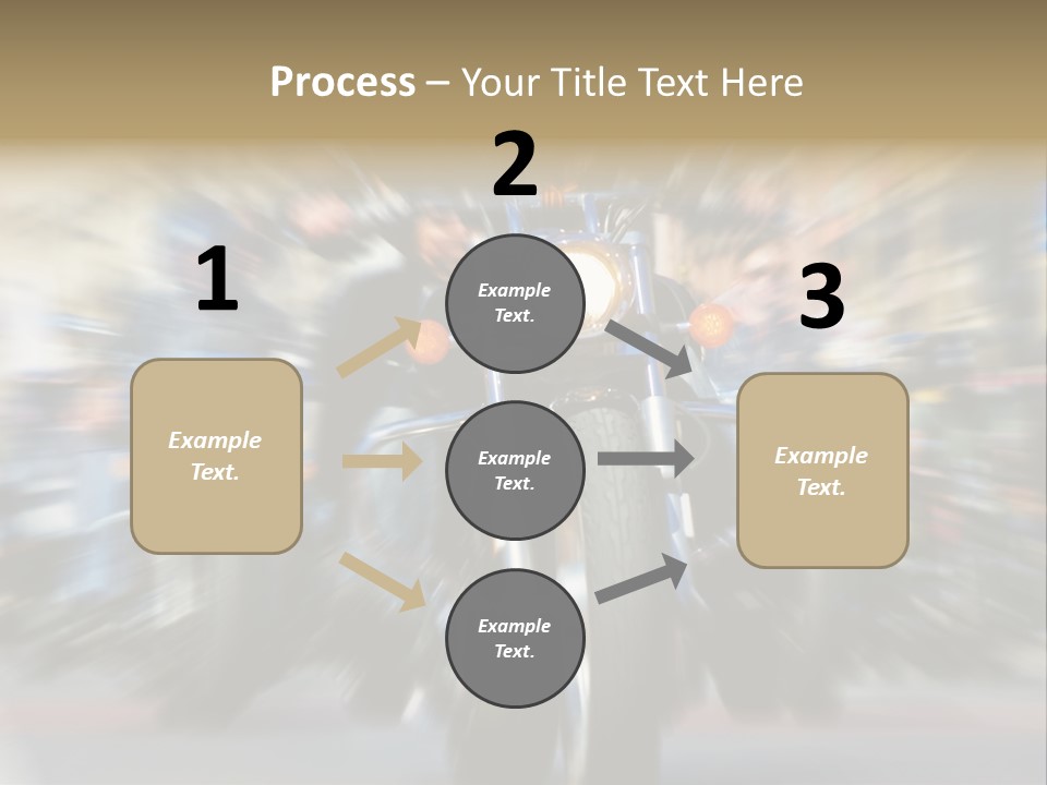 Blurred Bike Riders Rushing At City Street PowerPoint Template