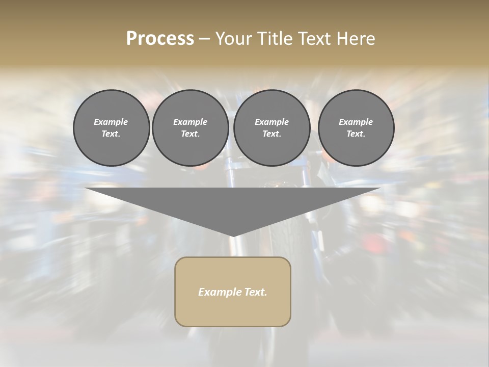 Blurred Bike Riders Rushing At City Street PowerPoint Template