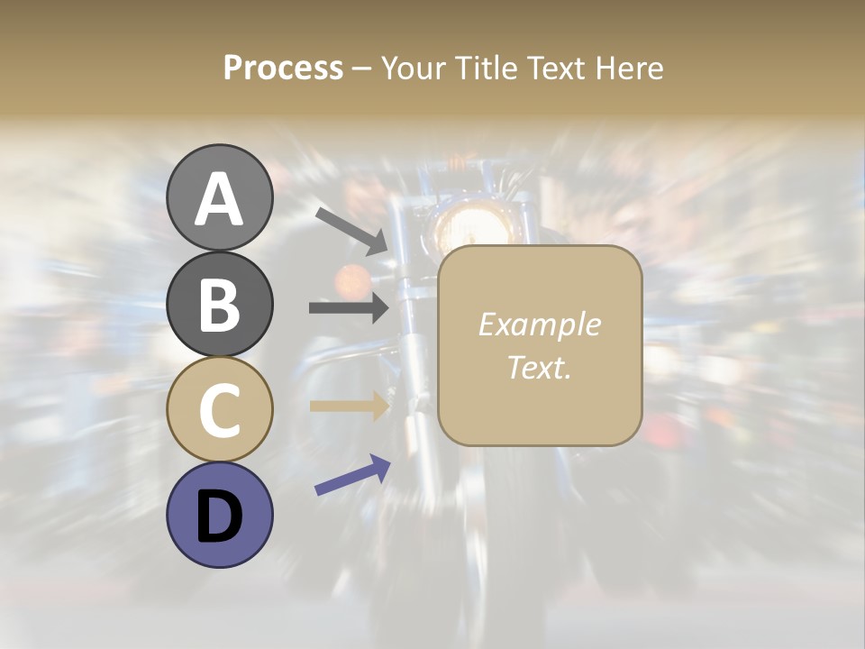 Blurred Bike Riders Rushing At City Street PowerPoint Template
