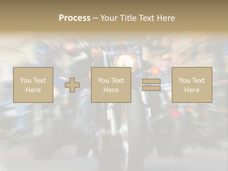 Blurred Bike Riders Rushing At City Street PowerPoint Template