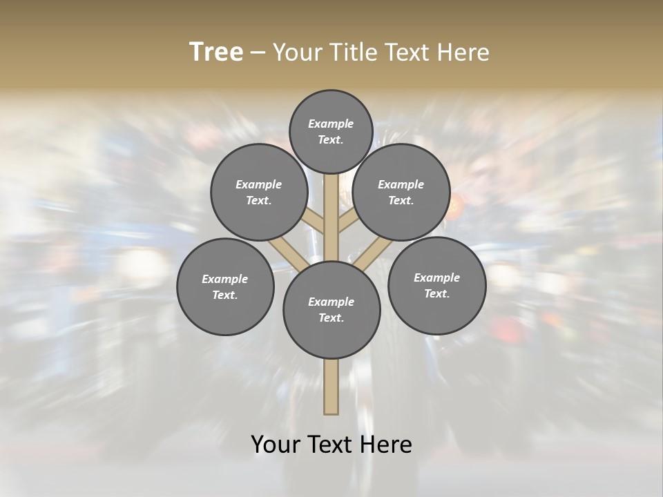 Blurred Bike Riders Rushing At City Street PowerPoint Template