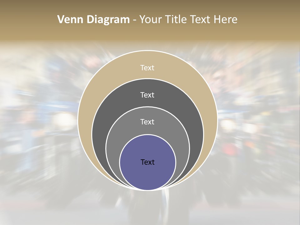 Blurred Bike Riders Rushing At City Street PowerPoint Template