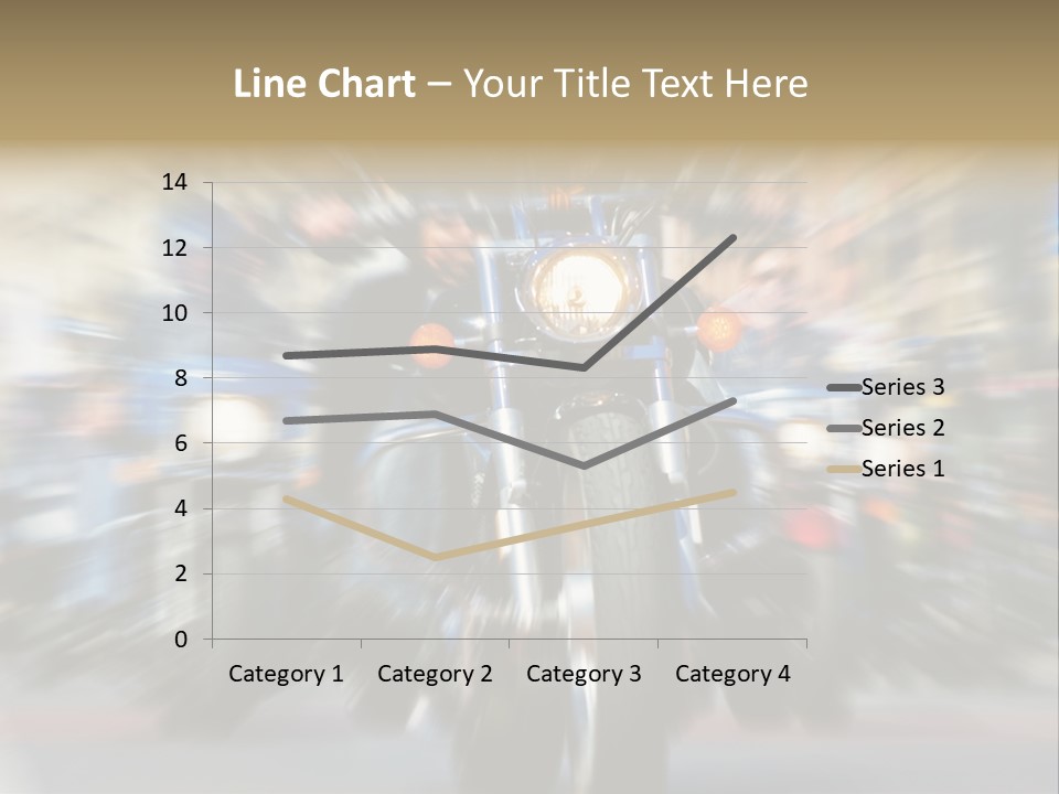 Blurred Bike Riders Rushing At City Street PowerPoint Template