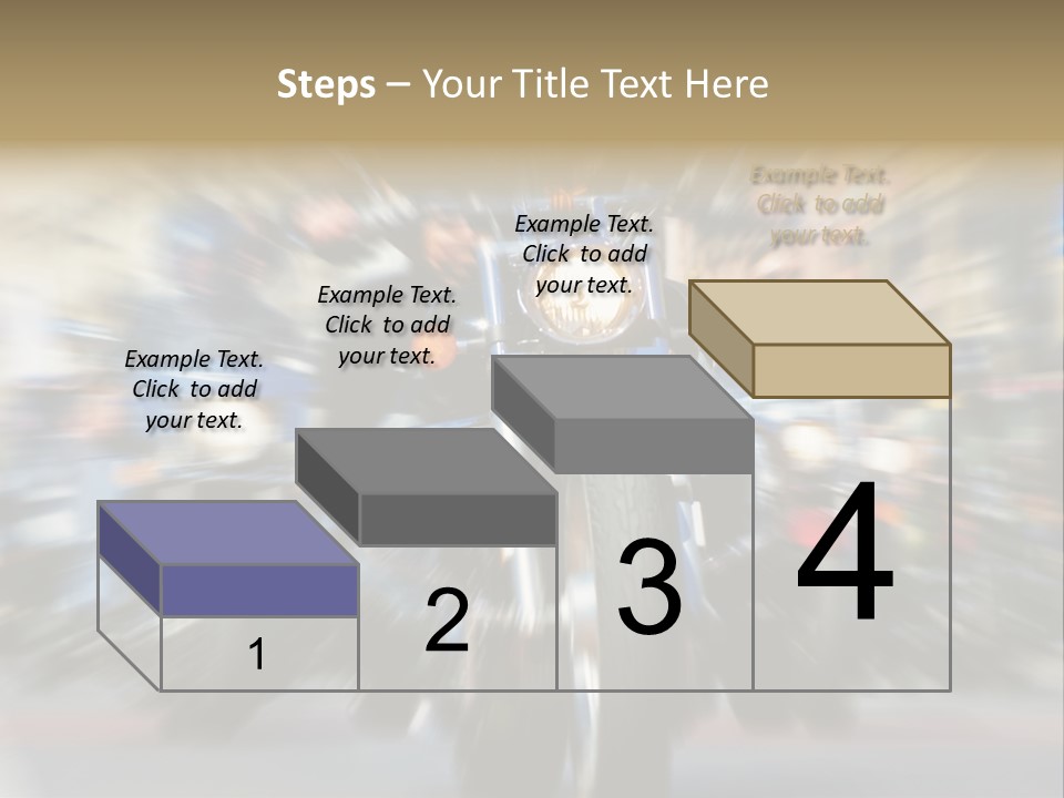 Blurred Bike Riders Rushing At City Street PowerPoint Template