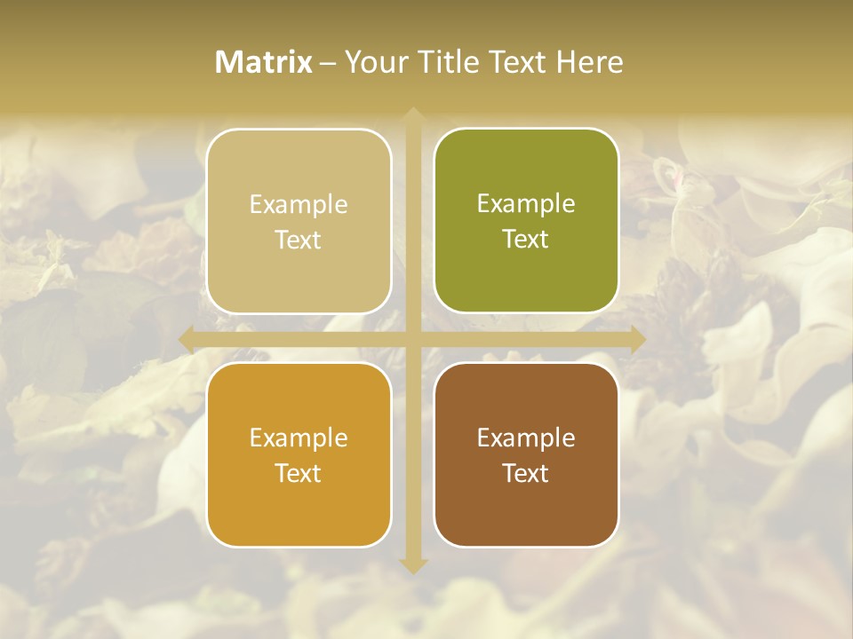 A Pile Of Leaves And Flowers With A Name Of Presentation PowerPoint Template