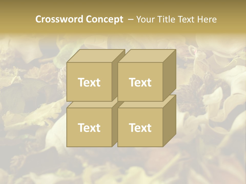 A Pile Of Leaves And Flowers With A Name Of Presentation PowerPoint Template