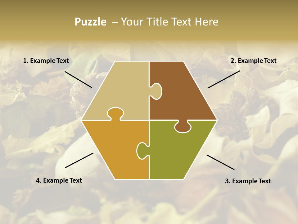 A Pile Of Leaves And Flowers With A Name Of Presentation PowerPoint Template