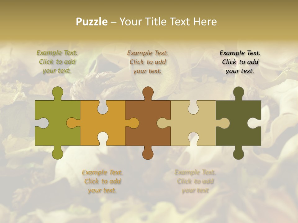 A Pile Of Leaves And Flowers With A Name Of Presentation PowerPoint Template