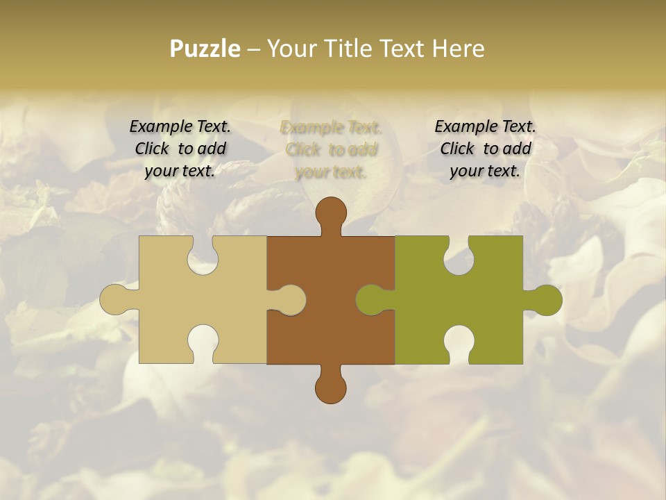 A Pile Of Leaves And Flowers With A Name Of Presentation PowerPoint Template