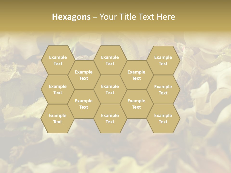 A Pile Of Leaves And Flowers With A Name Of Presentation PowerPoint Template