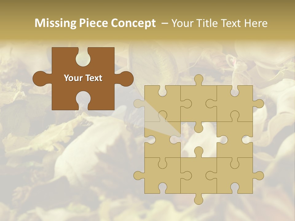 A Pile Of Leaves And Flowers With A Name Of Presentation PowerPoint Template