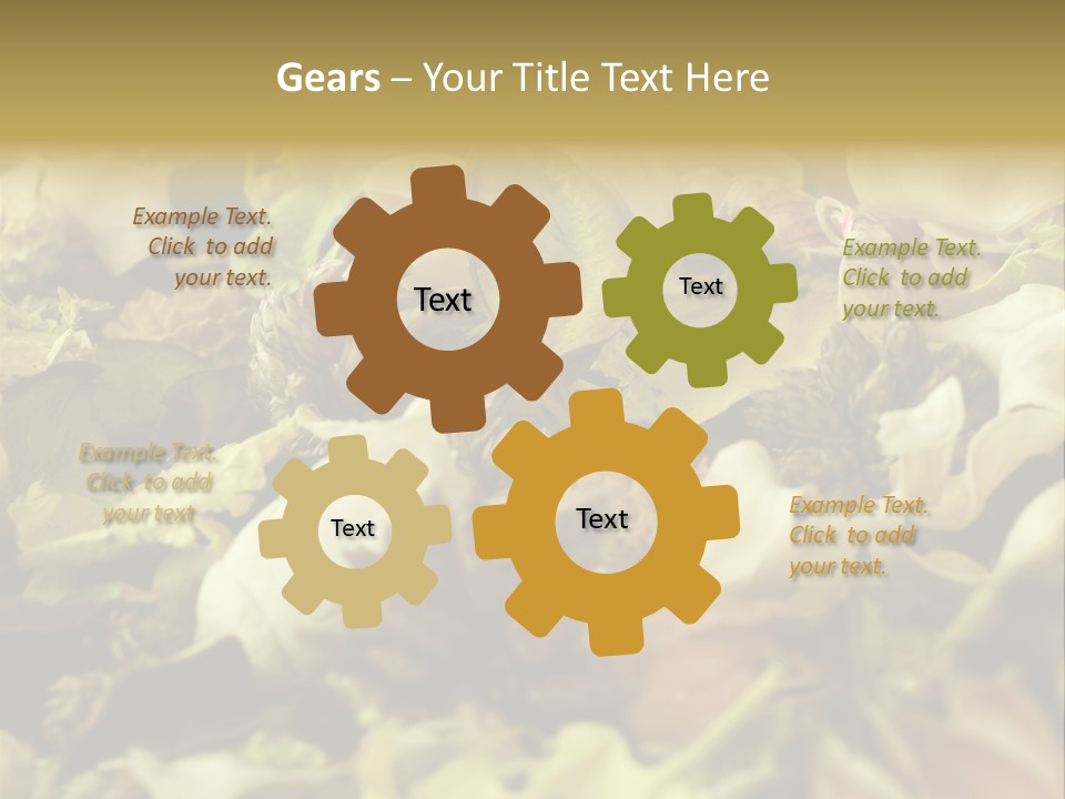 A Pile Of Leaves And Flowers With A Name Of Presentation PowerPoint Template