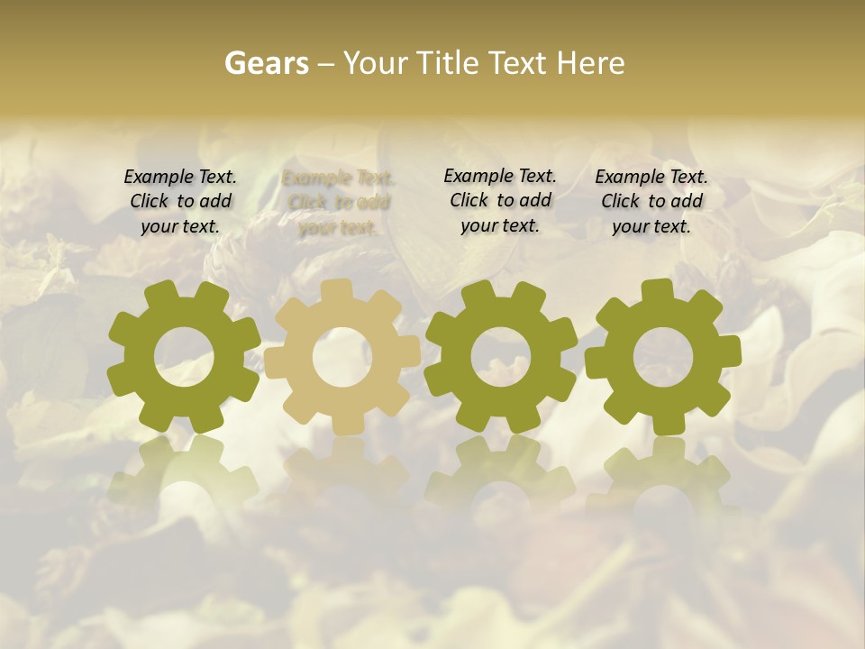 A Pile Of Leaves And Flowers With A Name Of Presentation PowerPoint Template