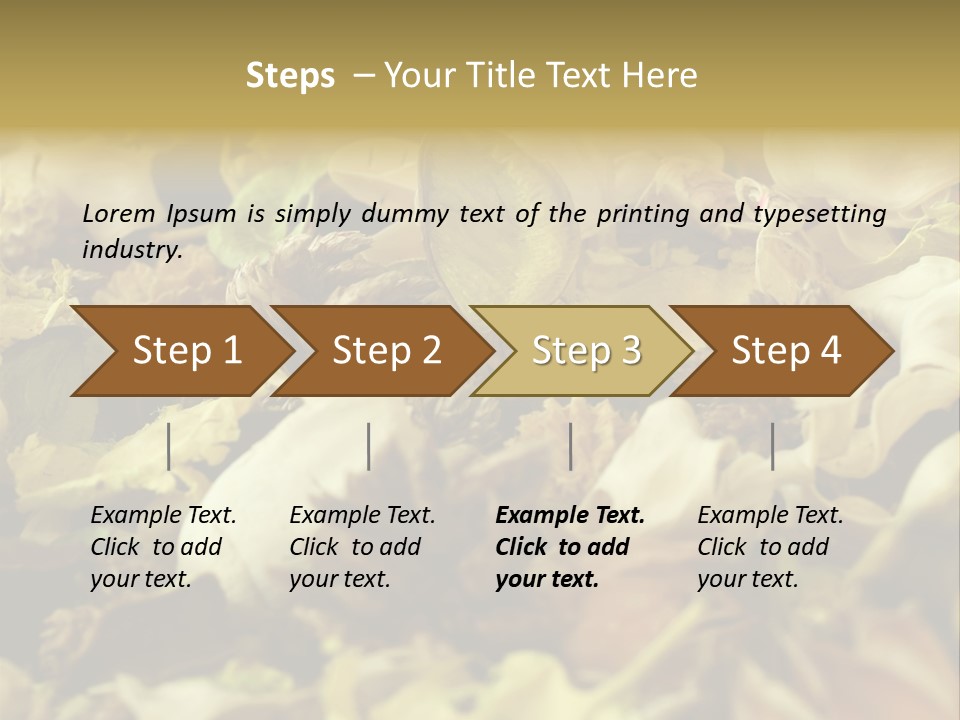 A Pile Of Leaves And Flowers With A Name Of Presentation PowerPoint Template