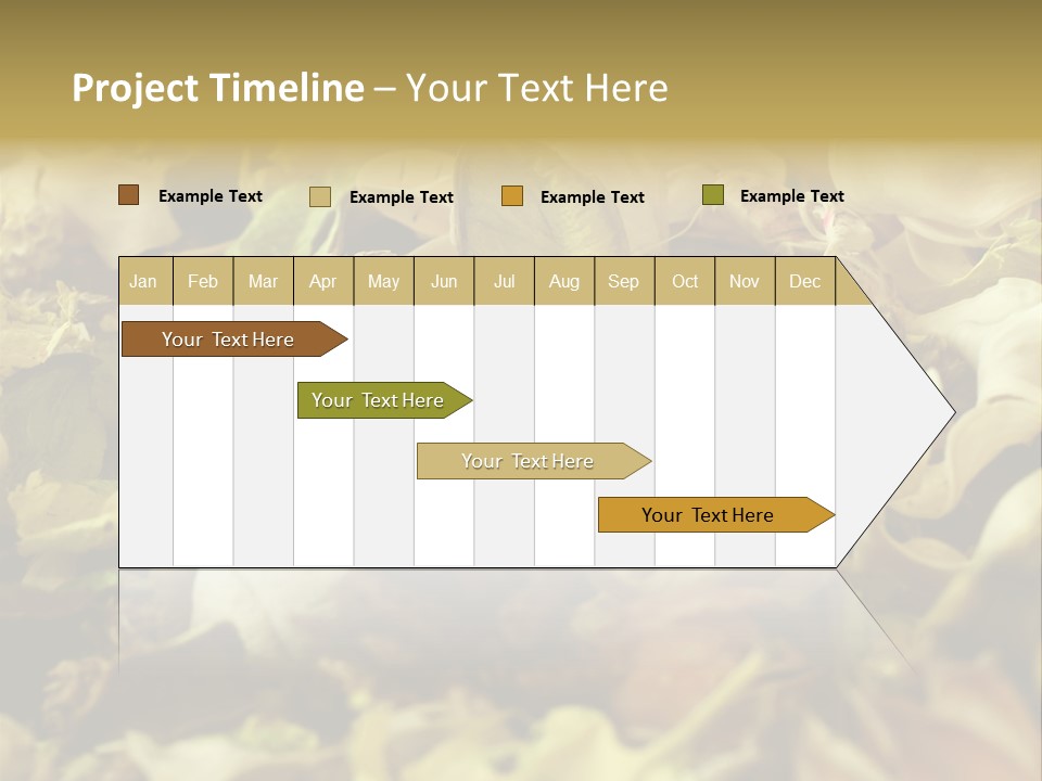 A Pile Of Leaves And Flowers With A Name Of Presentation PowerPoint Template