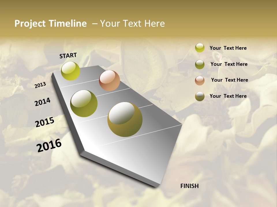 A Pile Of Leaves And Flowers With A Name Of Presentation PowerPoint Template