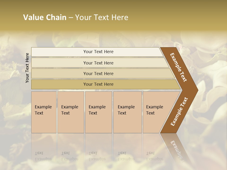 A Pile Of Leaves And Flowers With A Name Of Presentation PowerPoint Template