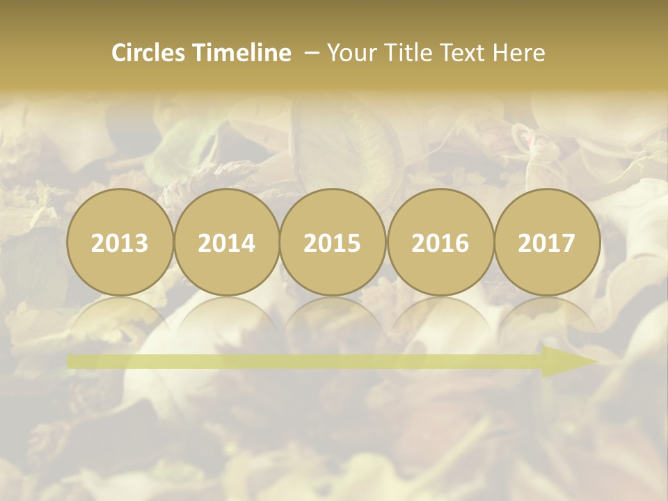 A Pile Of Leaves And Flowers With A Name Of Presentation PowerPoint Template