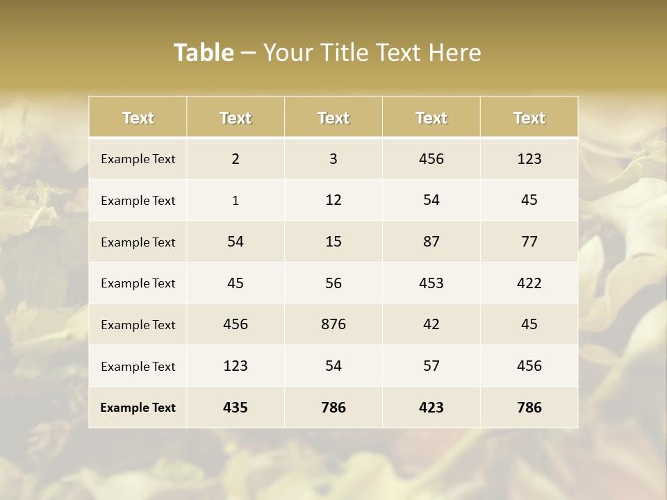 A Pile Of Leaves And Flowers With A Name Of Presentation PowerPoint Template