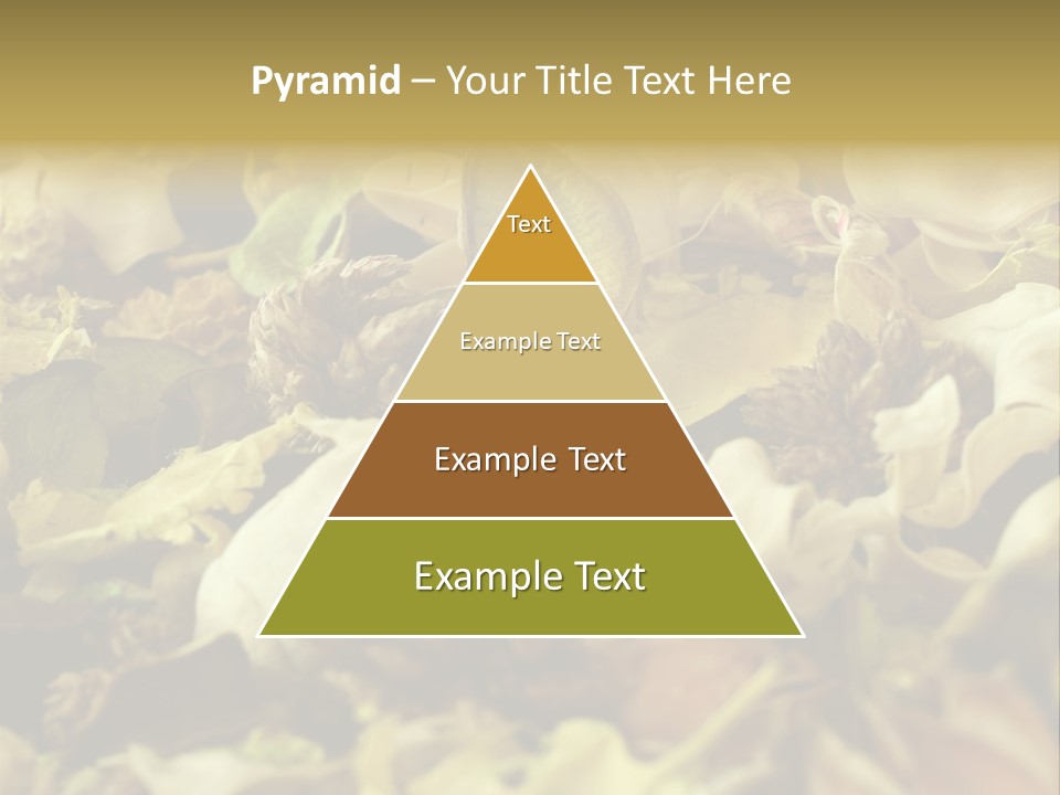 A Pile Of Leaves And Flowers With A Name Of Presentation PowerPoint Template