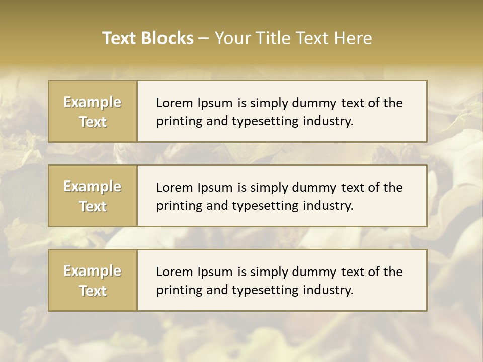 A Pile Of Leaves And Flowers With A Name Of Presentation PowerPoint Template