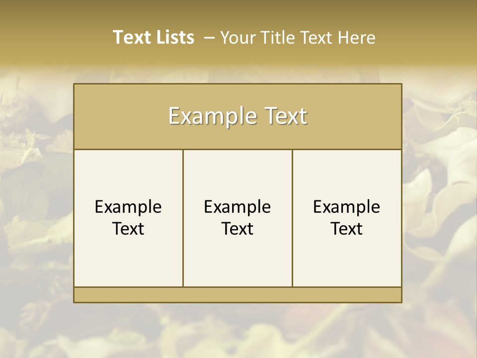A Pile Of Leaves And Flowers With A Name Of Presentation PowerPoint Template