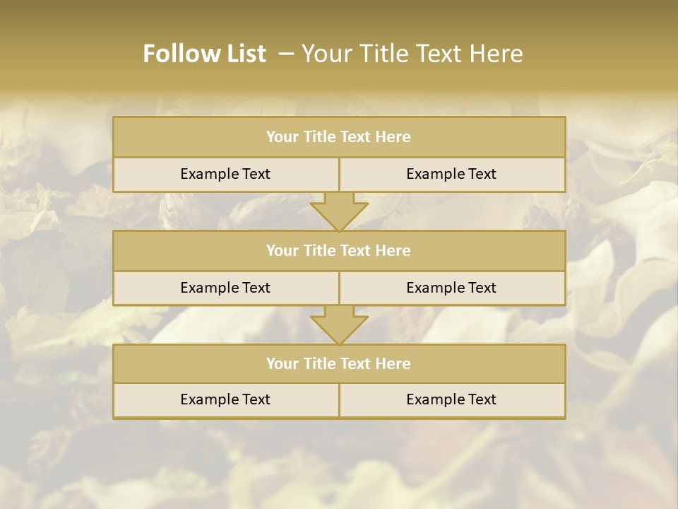 A Pile Of Leaves And Flowers With A Name Of Presentation PowerPoint Template