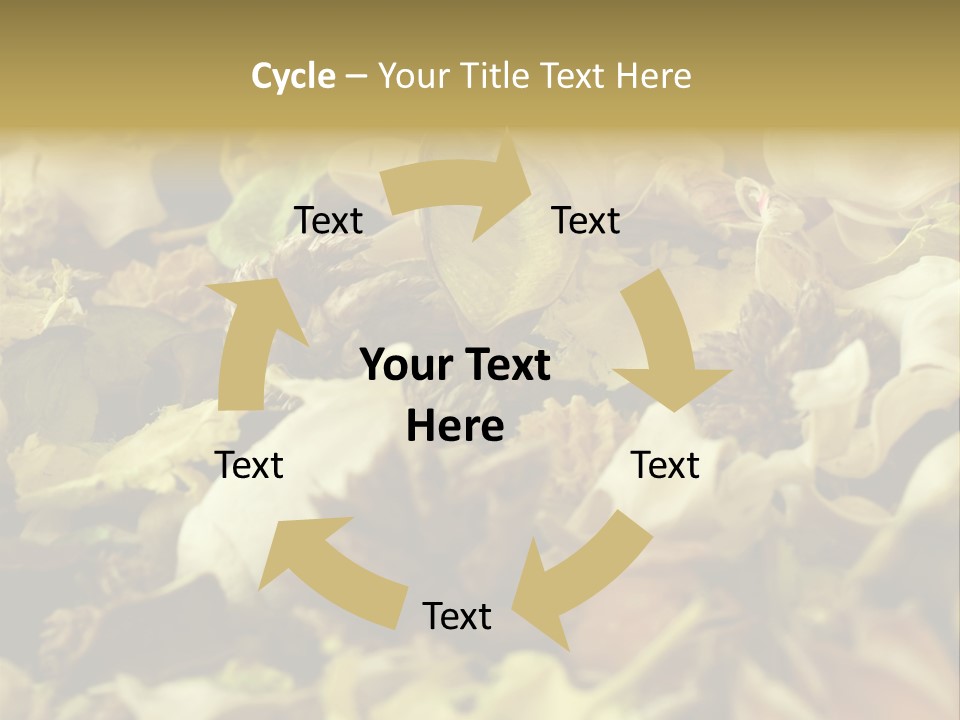 A Pile Of Leaves And Flowers With A Name Of Presentation PowerPoint Template