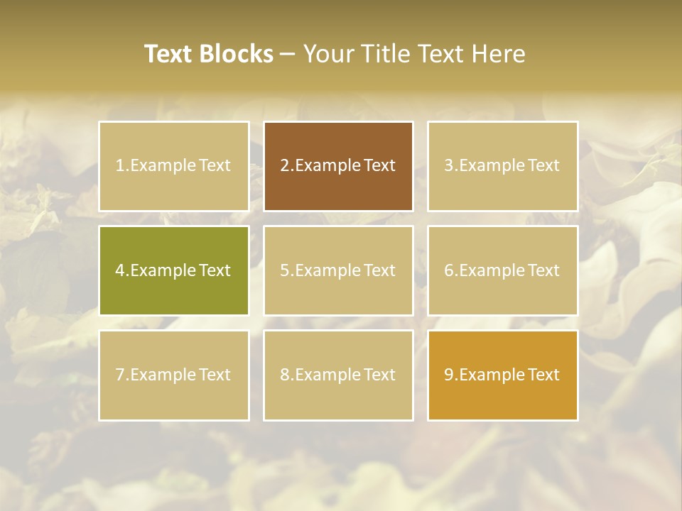 A Pile Of Leaves And Flowers With A Name Of Presentation PowerPoint Template