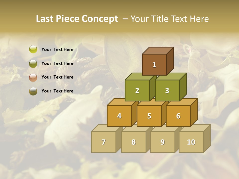 A Pile Of Leaves And Flowers With A Name Of Presentation PowerPoint Template