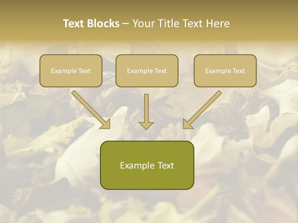 A Pile Of Leaves And Flowers With A Name Of Presentation PowerPoint Template