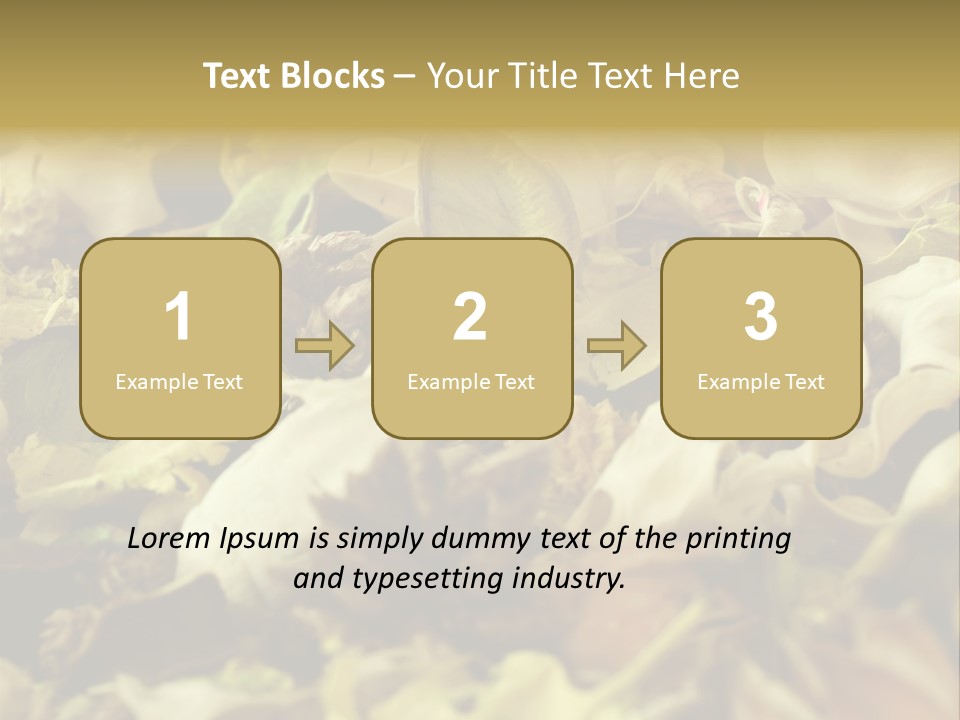 A Pile Of Leaves And Flowers With A Name Of Presentation PowerPoint Template