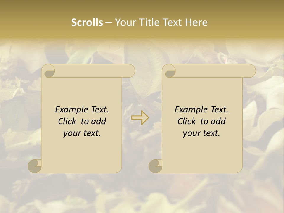 A Pile Of Leaves And Flowers With A Name Of Presentation PowerPoint Template