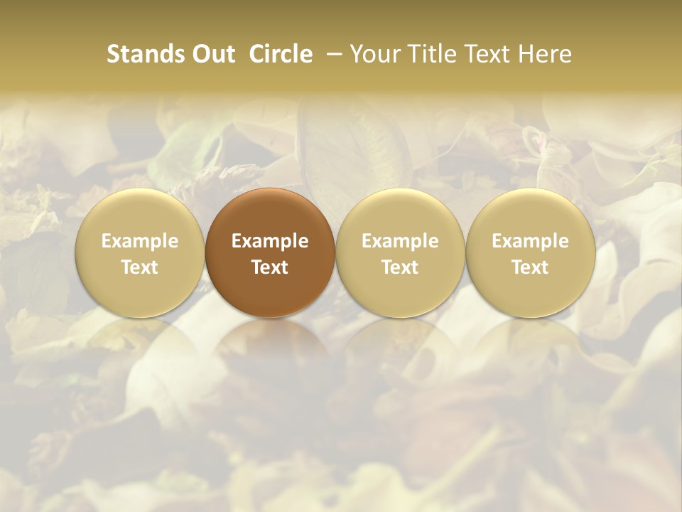 A Pile Of Leaves And Flowers With A Name Of Presentation PowerPoint Template