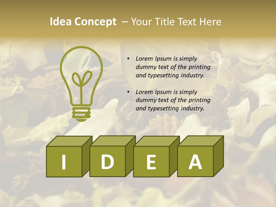 A Pile Of Leaves And Flowers With A Name Of Presentation PowerPoint Template