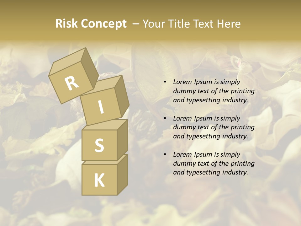 A Pile Of Leaves And Flowers With A Name Of Presentation PowerPoint Template