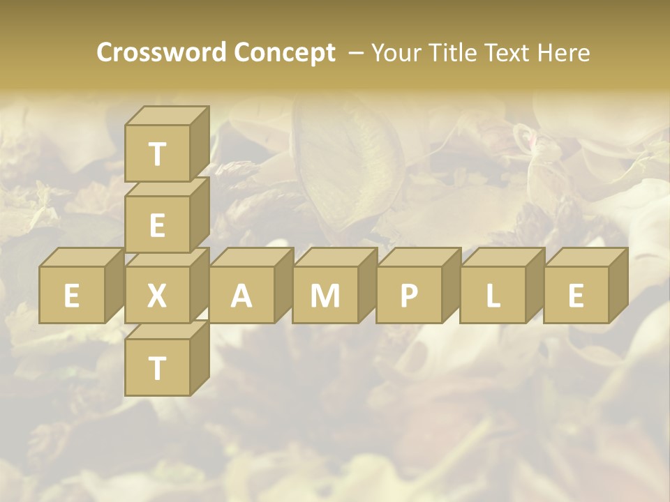 A Pile Of Leaves And Flowers With A Name Of Presentation PowerPoint Template