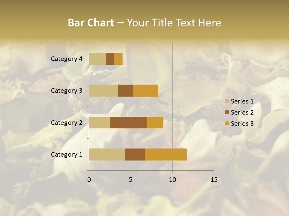 A Pile Of Leaves And Flowers With A Name Of Presentation PowerPoint Template