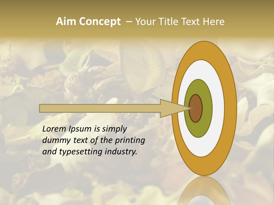 A Pile Of Leaves And Flowers With A Name Of Presentation PowerPoint Template