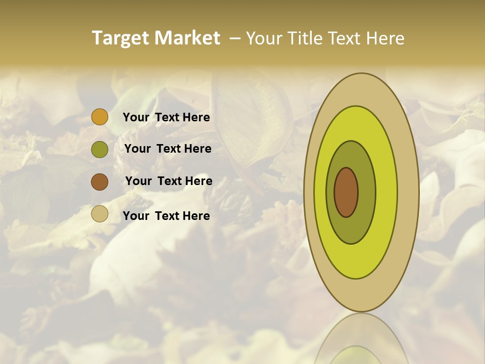 A Pile Of Leaves And Flowers With A Name Of Presentation PowerPoint Template