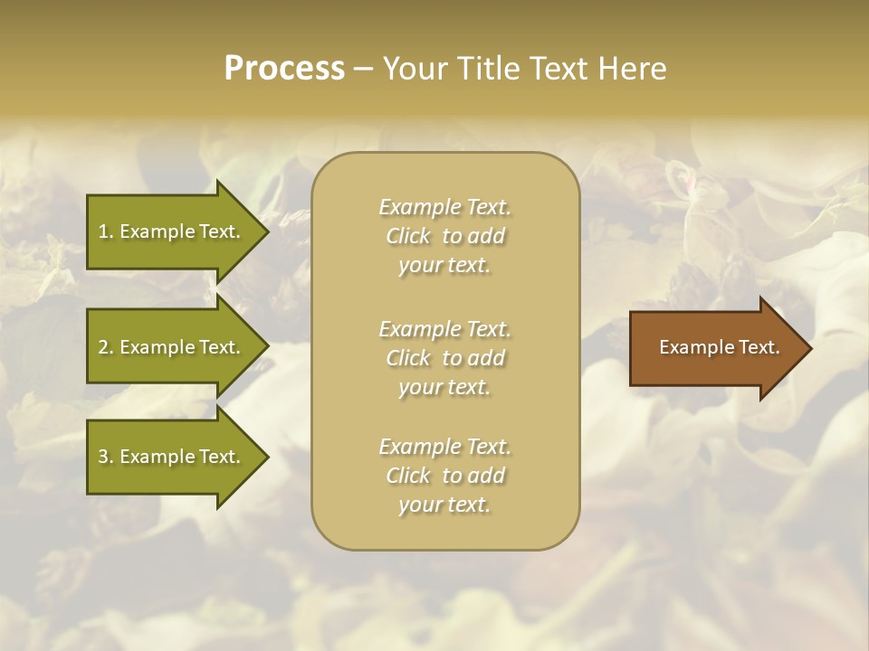 A Pile Of Leaves And Flowers With A Name Of Presentation PowerPoint Template