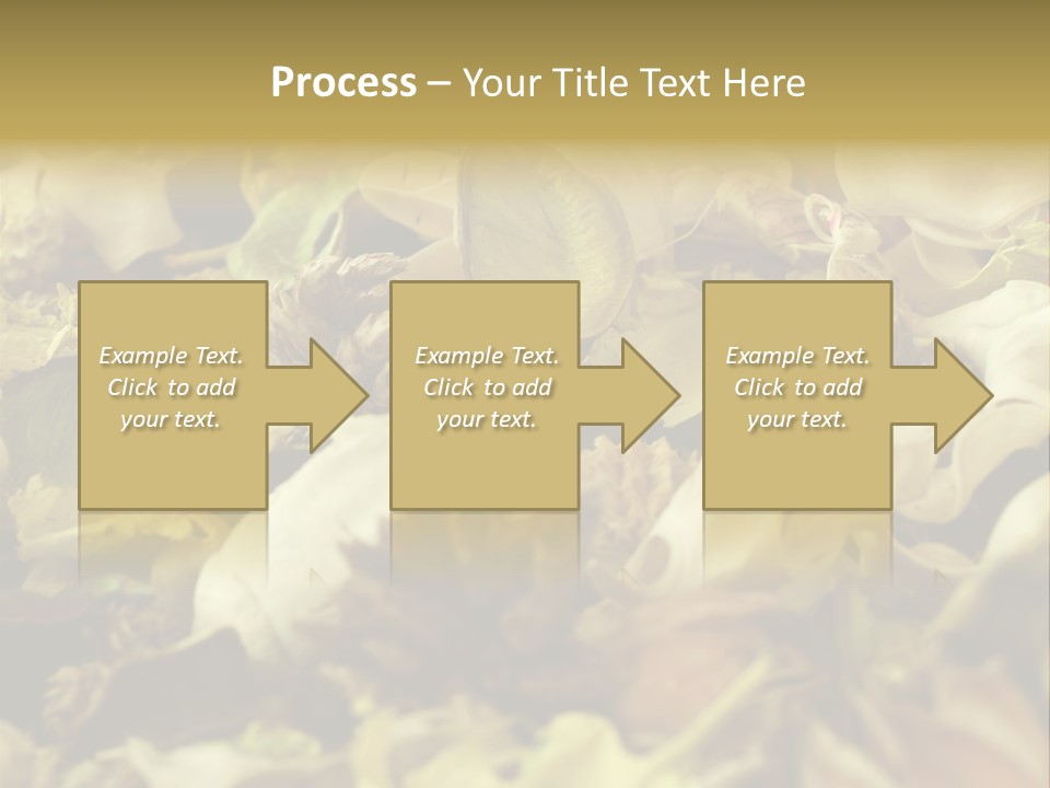 A Pile Of Leaves And Flowers With A Name Of Presentation PowerPoint Template